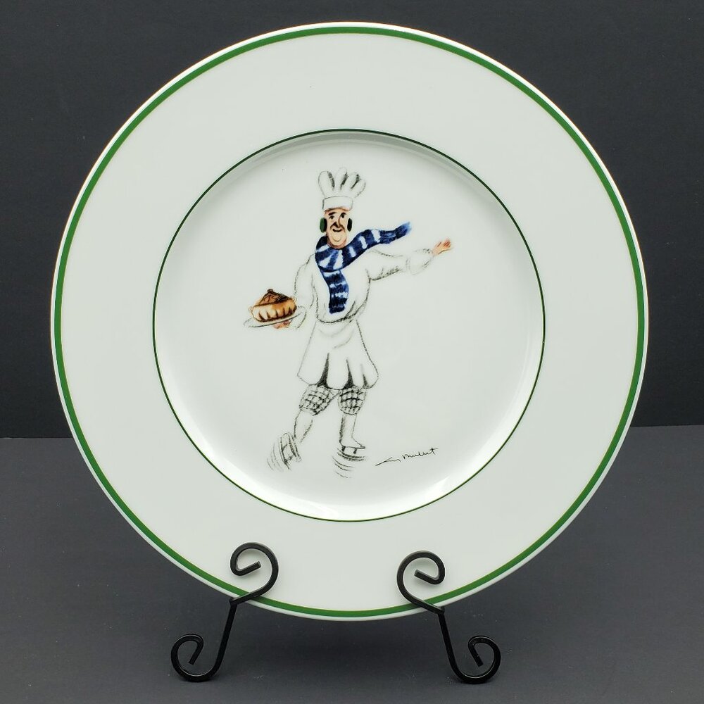Williams Sonoma Skating Chefs by Guy Buffet Dinner Plate Phillipe Serving Plate